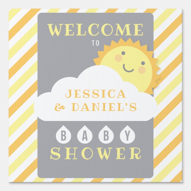 You Are My Sunshine Welcome Sign and Favor Sign (Front)