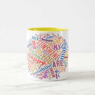 "You Are My Sunshine" Word Art on Coffee Mug