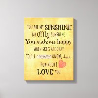 You are my Sunshine Word Art Typography