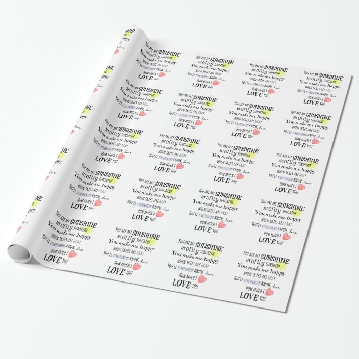 typography wrapping paper