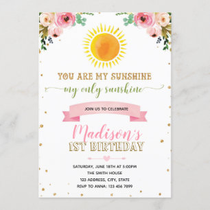 You are my sunshine word invite