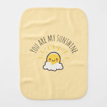 You Are My Sunshine Yellow Burp Cloth