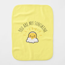 You Are My Sunshine Yellow Burp Cloth