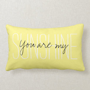 You are my Sunshine Yellow Lumbar Pillow