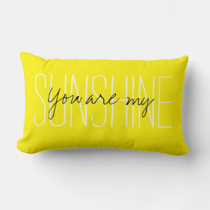 You are my Sunshine Yellow Lumbar Pillow