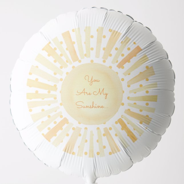 You Are My Sunshine Yellow Orange Love Dots Kids Balloon (Front)