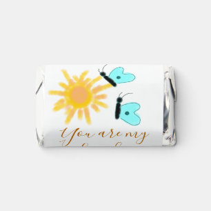 You are my sunshine yellow orange sun blue butterf hershey's miniatures