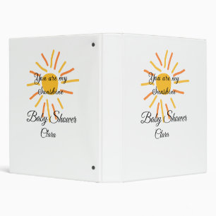 you are my sunshine yellow orange sun rays add nam 3 ring binder
