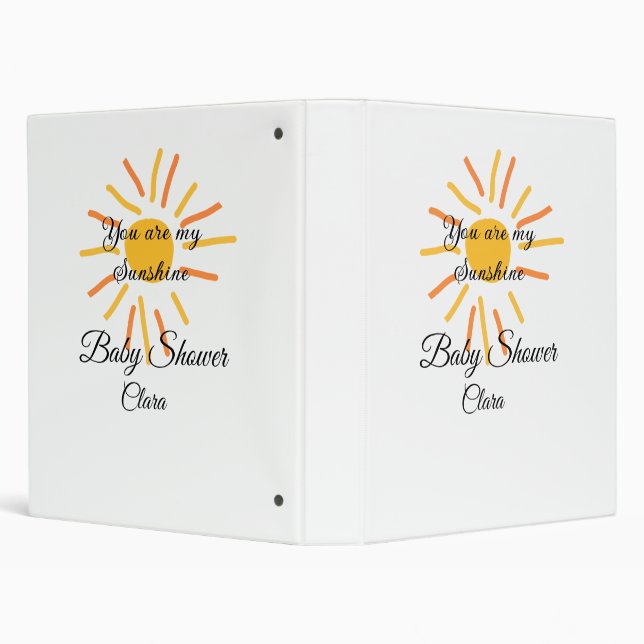 you are my sunshine yellow orange sun rays add nam 3 ring binder (Background)