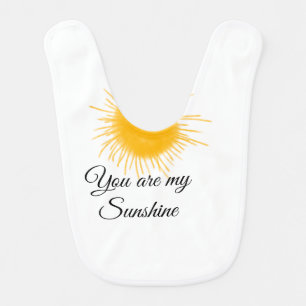 you are my sunshine yellow orange sun rays add nam baby bib