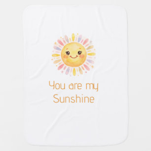 you are my sunshine yellow orange sun rays add nam baby blanket