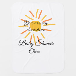 you are my sunshine yellow orange sun rays add nam baby blanket