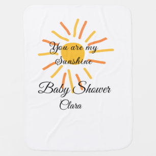 you are my sunshine yellow orange sun rays add nam baby blanket