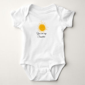 you are my sunshine yellow orange sun rays add nam baby bodysuit