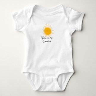 you are my sunshine yellow orange sun rays add nam baby bodysuit