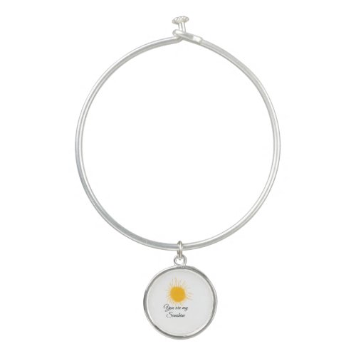 you are my sunshine yellow orange sun rays add nam bangle bracelet