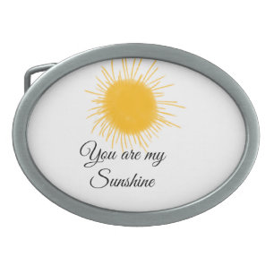 you are my sunshine yellow orange sun rays add nam belt buckle