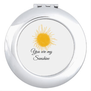 you are my sunshine yellow orange sun rays add nam compact mirror