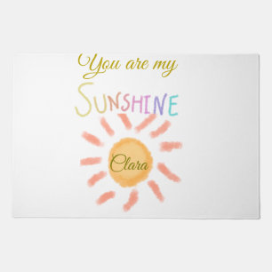 you are my sunshine yellow orange sun rays add nam doormat