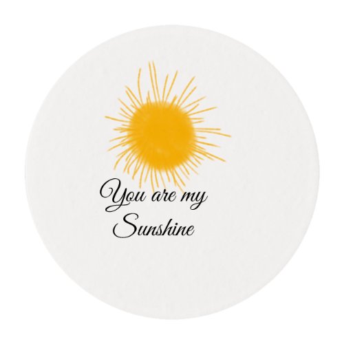 you are my sunshine yellow orange sun rays add nam edible frosting rounds