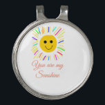 you are my sunshine yellow orange sun rays add nam golf hat clip<br><div class="desc">Design</div>