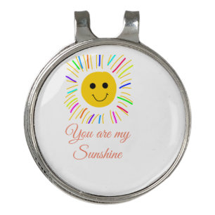 you are my sunshine yellow orange sun rays add nam golf hat clip
