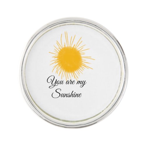 you are my sunshine yellow orange sun rays add nam lapel pin