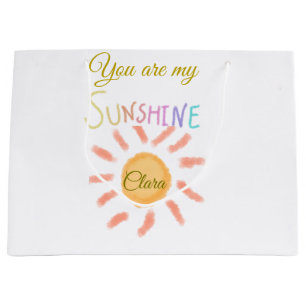 you are my sunshine yellow orange sun rays add nam large gift bag