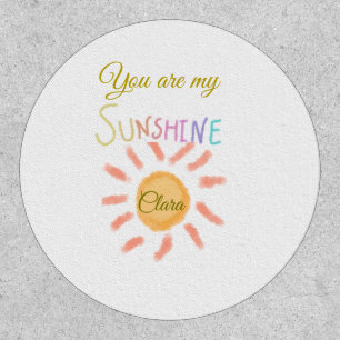 you are my sunshine yellow orange sun rays add nam patch