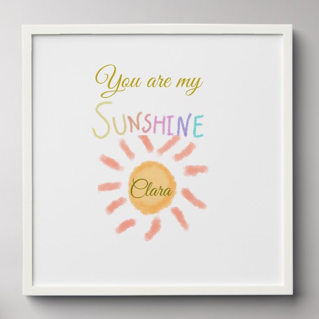 you are my sunshine yellow orange sun rays add nam peel and stick photo tile (Front Set)