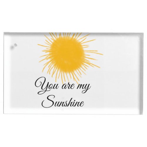 you are my sunshine yellow orange sun rays add nam place card holder