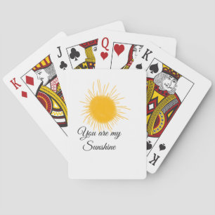 you are my sunshine yellow orange sun rays add nam poker cards