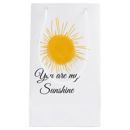 you are my sunshine yellow orange sun rays add nam small gift bag