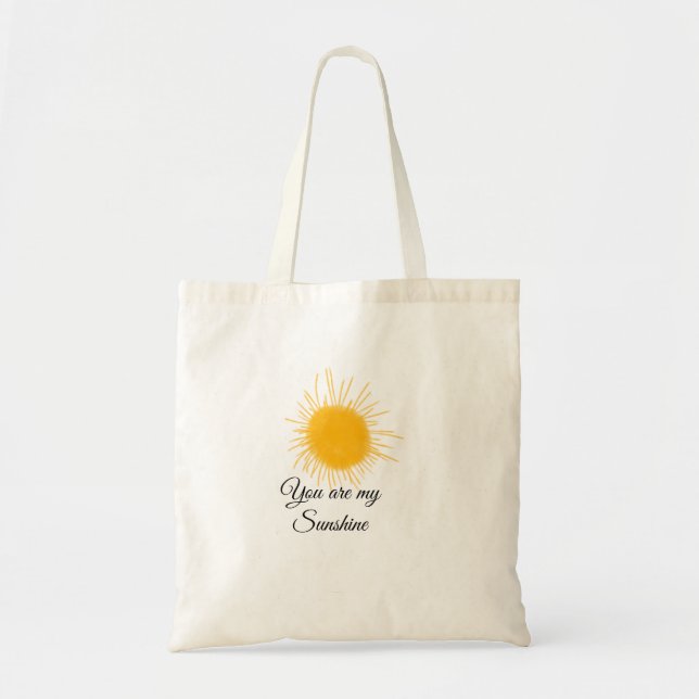 you are my sunshine yellow orange sun rays add nam tote bag (Front)
