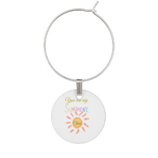 you are my sunshine yellow orange sun rays add nam wine charm