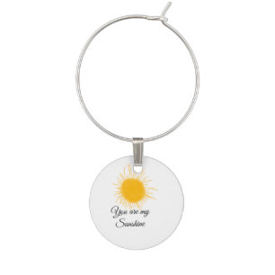 you are my sunshine yellow orange sun rays add nam wine charm