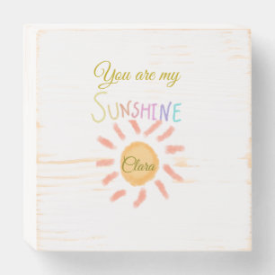 you are my sunshine yellow orange sun rays add nam wooden box sign