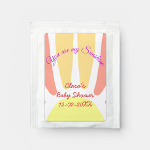 you are my sunshine yellow orange sun rays baby sh tea bag drink mix