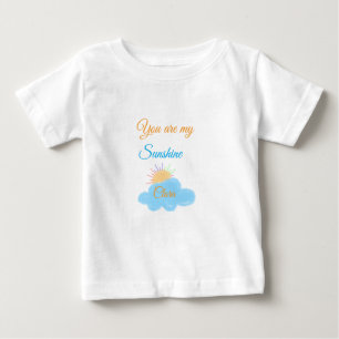 you are my sunshine yellow orange sun rays clouds baby T-Shirt