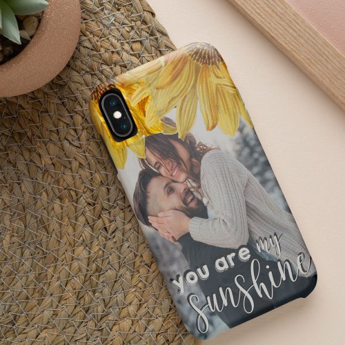 You Are My Sunshine Yellow Sunflower Photo iPhone XS Max Case
