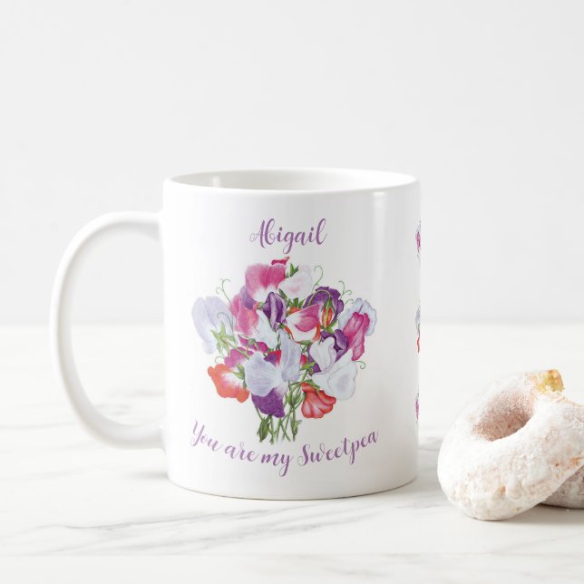You Are My Sweetpea Personalized Mug (With Donut)