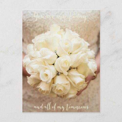 You are my today and all of my tomorrows_ Wedding Postcard