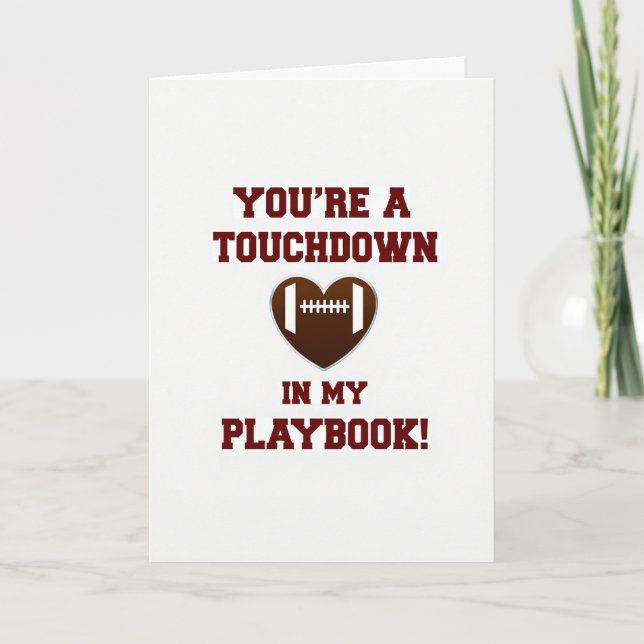 You Are My Touchdown Playbook Card (Front)