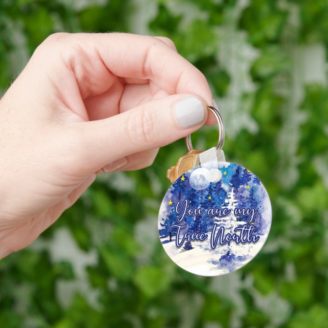 You Are My True North Keychain (Hand)