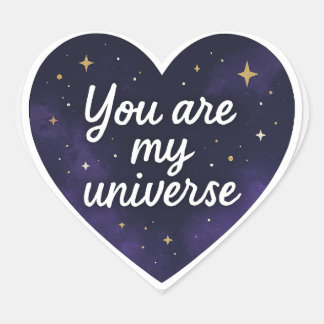 You Are My Universe – Cosmic Galaxy Heart Sticker