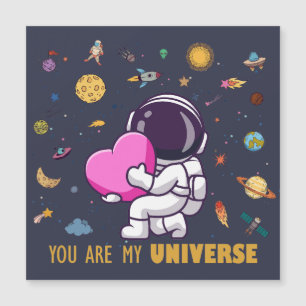 You Are My Universe – Cute Astronaut Magnetic Card