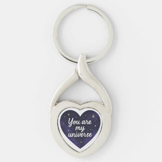 You Are My Universe – Romantic Galaxy Heart Keycha Keychain