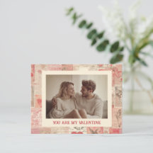 You Are My Valentine Custom Photo & Text Card