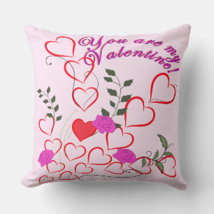 You Are my Valentine Throw Pillow