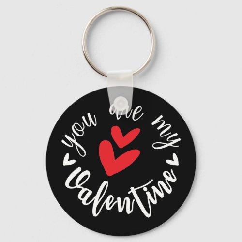 You are my Valentine two little hearts Keychain